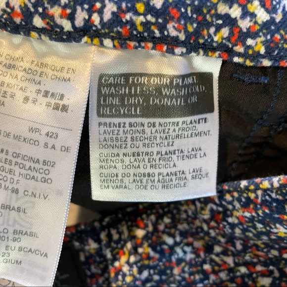 LEVI rainbow paint splatter skinny leggings size 2/26 - Picture 8 of 10